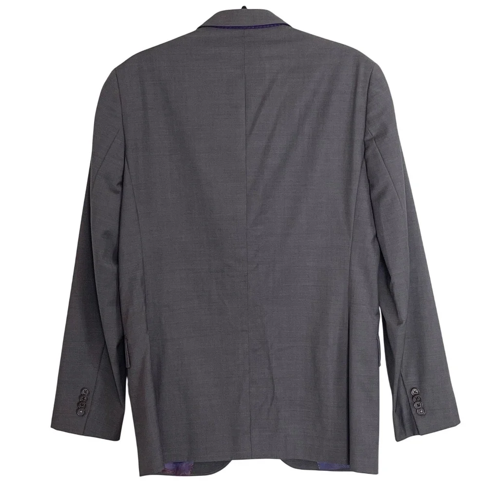 Ted Baker London Endurance Jarrett SPJ 100% Wool Blazer‎ Gray 38R Made in Canada